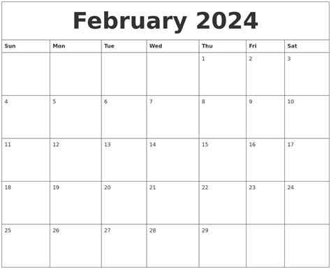 Feb Calendar 2024